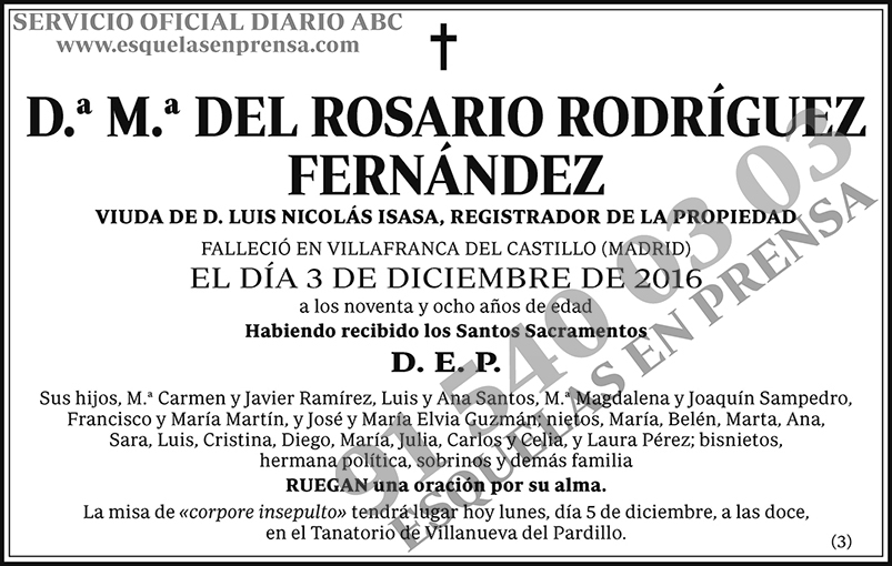 M.ª del Rosario Rodríguez Fernández